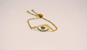 Bracelet oeil bleu porte bonheur
